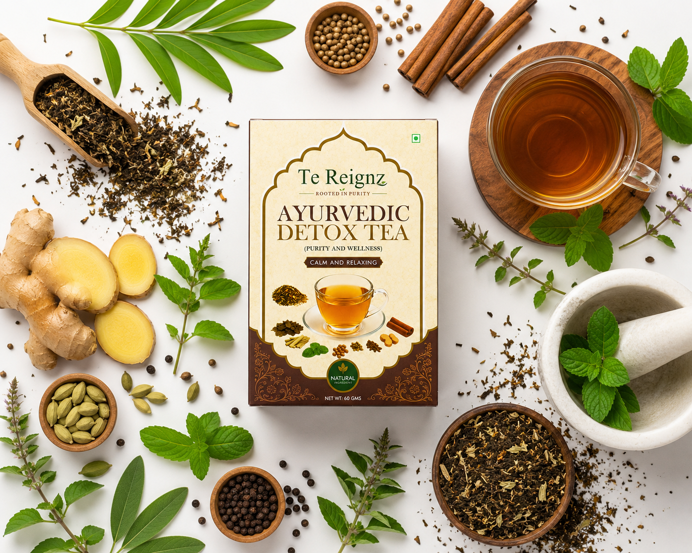 Te Reignz Ayurvedic Detox Tea 60 Grams
