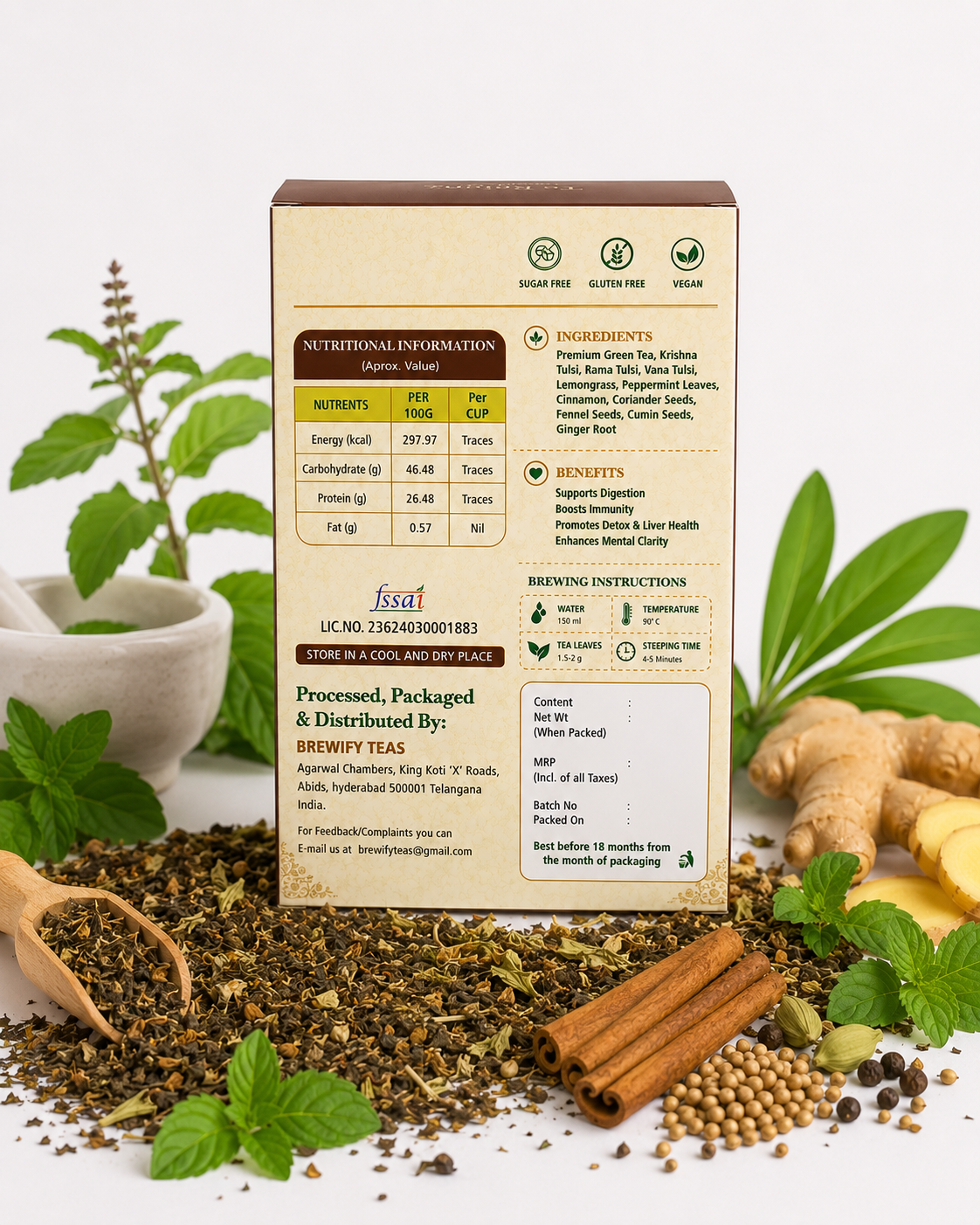 Te Reignz Ayurvedic Detox Tea 60 Grams - Image 3