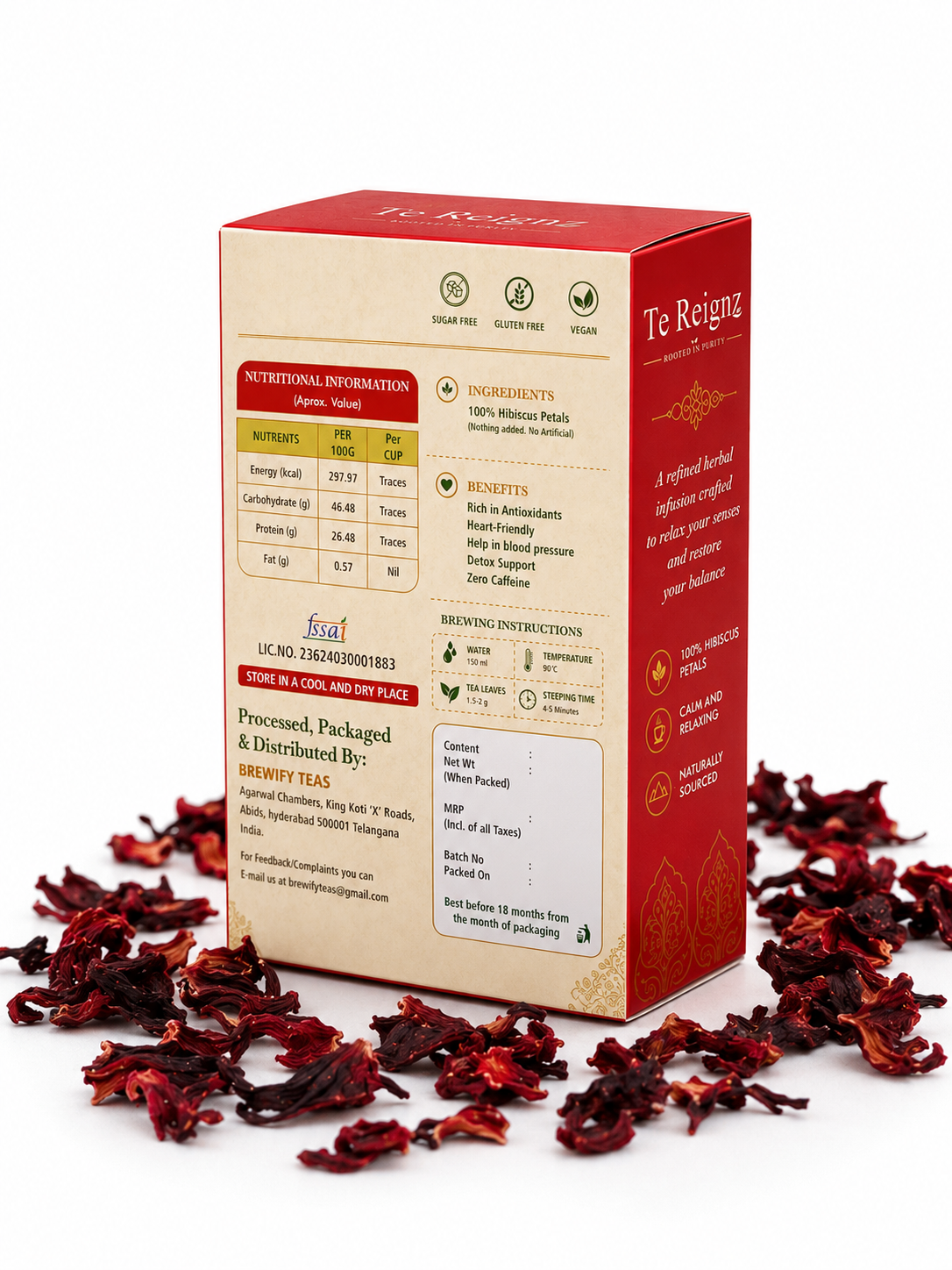 Te Reignz Hibiscus Tea 60 Grams - Image 4